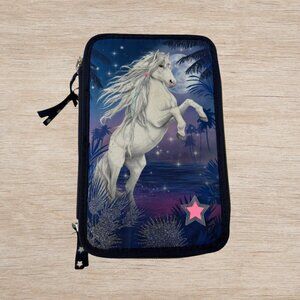Miss Melody Pencil Case with Horse Navy Blue Zipper Collectible Kids Crafts